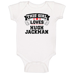 This Girl Loves Hugh Jackman Funny Fan romper jumpsuit Baby One Piece