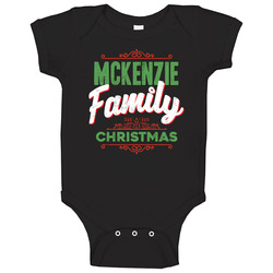 Mckenzie Family Christmas Love Holidays Custom Last Name Gift romper jumpsuit Baby One Piece