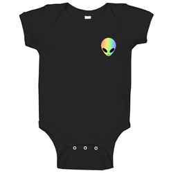 Queer Alien Black Tee romper jumpsuit Baby One Piece