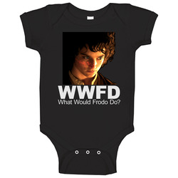Wwfd What Would Frodo Do? Lord Of The Rings Movie romper jumpsuit Baby One Piece