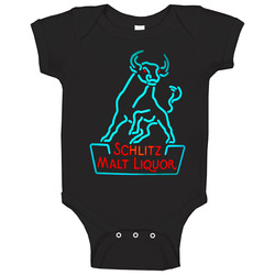 Bull Beer Schlitz Malt Liquor Beer romper jumpsuit Baby One Piece Bull Beer Schlitz Malt Liquor Beer romper jumpsuit Baby One Piece