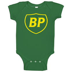 Bp Gasoline Gas Station Vintage Fuel Petro Classic Logo .png romper jumpsuit Baby One Piece