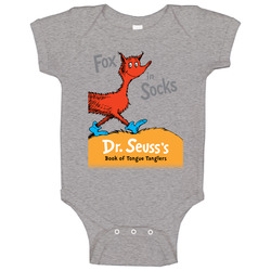Fox In Socks Dr Seuss Pig In romper jumpsuit Baby One Piece