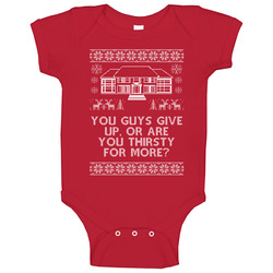 Give Up Quote Home Alone Ugly Christmas Sweater Funny Holiday Gift romper jumpsuit Baby One Piece