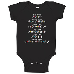 Friends Tv Show - Black romper jumpsuit Baby One Piece