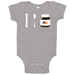 Nutella I Love Nutella Food romper jumpsuit Baby One Piece Nutella I Love Nutella Food romper jumpsuit Baby One Piece