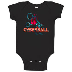 Cyberball Video Game Retro 80s romper jumpsuit Baby One Piece