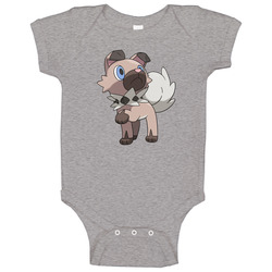 Rockruff Pokemon Pig In romper jumpsuit Baby One Piece