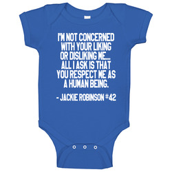 Baseball Brooklyn Jackie Robinson 42 Respect Quote romper jumpsuit Baby One Piece Baseball Brooklyn Jackie Robinson 42 Respect Quote romper jumpsuit Baby One Piece
