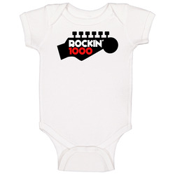 Rockin' 1000 1 White romper jumpsuit Baby One Piece Rockin' 1000 1 White romper jumpsuit Baby One Piece