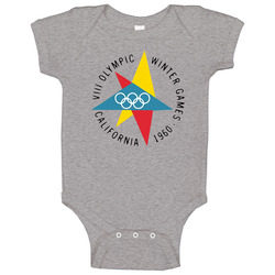 Squaw Valley California Winter Olympics 1960 Retro Logo Sport Fan romper jumpsuit Baby One Piece Squaw Valley California Winter Olympics 1960 Retro Logo Sport Fan romper jumpsuit Baby One Piece