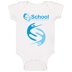 School Fitness Test - White romper jumpsuit Baby One Piece School Fitness Test - White romper jumpsuit Baby One Piece