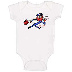 Mr Zip Us Postal Service Classic Mascot romper jumpsuit Baby One Piece Mr Zip Us Postal Service Classic Mascot romper jumpsuit Baby One Piece