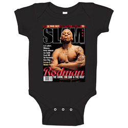 Slam Magazine Issue 16 Dennis Rodman Popular Basketball Magazine Grunge Look romper jumpsuit Baby One Piece