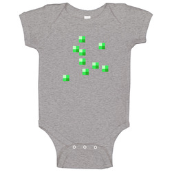 Minecraft Emerald romper jumpsuit Baby One Piece Minecraft Emerald romper jumpsuit Baby One Piece