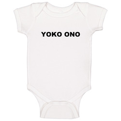 Yoko Ono White T Shirt as Seen on Jennifer Love Hewitt romper jumpsuit Baby One Piece Yoko Ono White T Shirt as Seen on Jennifer Love Hewitt romper jumpsuit Baby One Piece