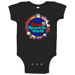 Drink Around The World T Shirt Epcot Standard Xsm-6xl Awesome Flag Tee romper jumpsuit Baby One Piece Drink Around The World T Shirt Epcot Standard Xsm-6xl Awesome Flag Tee romper jumpsuit Baby One Piece