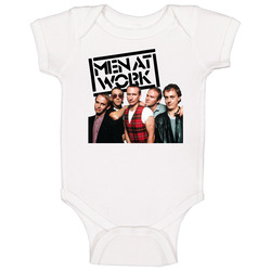 Men At Work 80's Band romper jumpsuit Baby One Piece Men At Work 80's Band romper jumpsuit Baby One Piece