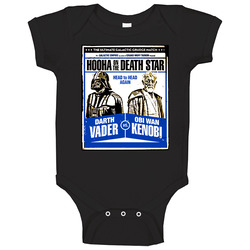 Darth Vader Obi Wan Kenobi Star Wars Fight romper jumpsuit Baby One Piece Darth Vader Obi Wan Kenobi Star Wars Fight romper jumpsuit Baby One Piece
