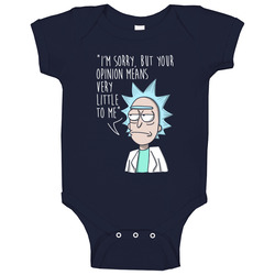 Rick And Morty I'm Sorry, But Your Opinion Means Very Little To Me romper jumpsuit Baby One Piece Rick And Morty I'm Sorry, But Your Opinion Means Very Little To Me romper jumpsuit Baby One Piece