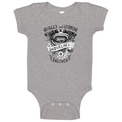 Harley Davidson Legends Shovelhead Engine Motorcycle romper jumpsuit Baby One Piece Harley Davidson Legends Shovelhead Engine Motorcycle romper jumpsuit Baby One Piece