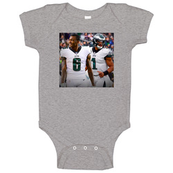 Devonta Smith Jalen Hurts Philadelphia Football Stars romper jumpsuit Baby One Piece Devonta Smith Jalen Hurts Philadelphia Football Stars romper jumpsuit Baby One Piece