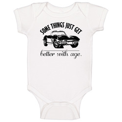 1966 Chevrolet Corvette 427 Better With Age Vintage Car romper jumpsuit Baby One Piece 1966 Chevrolet Corvette 427 Better With Age Vintage Car romper jumpsuit Baby One Piece