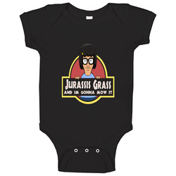 Bob's Burthers Tina Belcher Jurassic Grass And I'm Gonna Mow It Funny Jurassic World Graphic Parody romper jumpsuit Baby One Piece Bob's Burthers Tina Belcher Jurassic Grass And I'm Gonna Mow It Funny Jurassic World Graphic Parody romper jumpsuit Baby One Piece