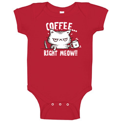 Coffee Right Meow Funny Cat romper jumpsuit Baby One Piece Coffee Right Meow Funny Cat romper jumpsuit Baby One Piece