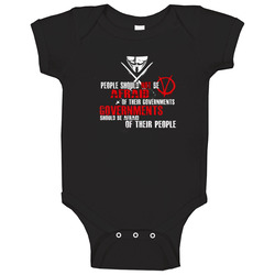 V For Vendetta People Shouldn't Be Affraid Of Governments romper jumpsuit Baby One Piece