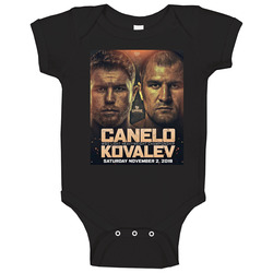 Canelo Vs Kovalev Light Heavyweight Fight Poster Distressed Look Fan romper jumpsuit Baby One Piece Canelo Vs Kovalev Light Heavyweight Fight Poster Distressed Look Fan romper jumpsuit Baby One Piece