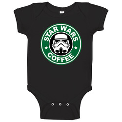 Star Wars Coffee - Standard Black romper jumpsuit Baby One Piece