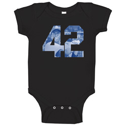 Jackie Robinson Movie 42 Black romper jumpsuit Baby One Piece