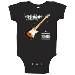 Vintage Strat Guitar romper jumpsuit Baby One Piece Vintage Strat Guitar romper jumpsuit Baby One Piece