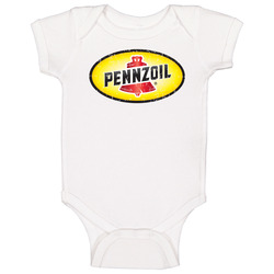 Pennzoil Automobile Car Truck Motorcycle Cool Distressed Style Brand Logo Emblem romper jumpsuit Baby One Piece Pennzoil Automobile Car Truck Motorcycle Cool Distressed Style Brand Logo Emblem romper jumpsuit Baby One Piece
