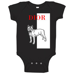 Dior Pitbull Scarface Black Best Friend Dog Lover romper Baby One Piece Dior Pitbull Scarface Black Best Friend Dog Lover romper Baby One Piece