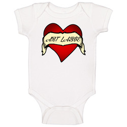 Art Laboe Heart Tattoo Hollywood Walk Of Fame romper Baby One Piece Art Laboe Heart Tattoo Hollywood Walk Of Fame romper Baby One Piece