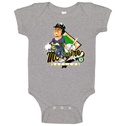 Mark Mcgwire Retro Baseball Caricature romper Baby One Piece
