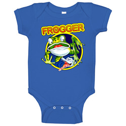 Frogger Retro 80s Video Game romper Baby One Piece Frogger Retro 80s Video Game romper Baby One Piece