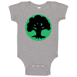Magic The Gathering Green Mana Ccg Card Game romper Baby One Piece Magic The Gathering Green Mana Ccg Card Game romper Baby One Piece