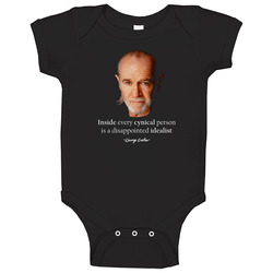 George Carlin Stand Up Comedian Quotes 4 B romper Baby One Piece George Carlin Stand Up Comedian Quotes 4 B romper Baby One Piece
