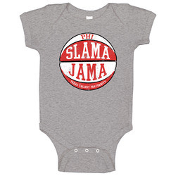 Phi Slama Jama Texas Basketball Distressed romper Baby One Piece Phi Slama Jama Texas Basketball Distressed romper Baby One Piece