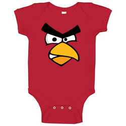 Mens Funny Angry Birds Red Video Game T romper Baby One Piece Mens Funny Angry Birds Red Video Game T romper Baby One Piece