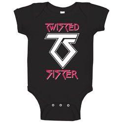 Twisted Sister Old School Rock Band Logo romper Baby One Piece
