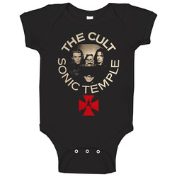 The Cult Sonic Temple Lover Rock Band Legend Black Standard T-Shirt Size S-5XL romper Baby One Piece