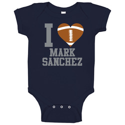 I Love Heart Mark Sanchez Dallas Football romper Baby One Piece I Love Heart Mark Sanchez Dallas Football romper Baby One Piece