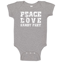 Peace Love Sandy Feet romper Baby One Piece Peace Love Sandy Feet romper Baby One Piece