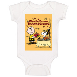 A Charlie Brown Thanksgiving Graphic romper Baby One Piece A Charlie Brown Thanksgiving Graphic romper Baby One Piece