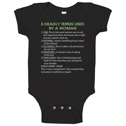 Deadly Terms Used By A Woman romper Baby One Piece Deadly Terms Used By A Woman romper Baby One Piece