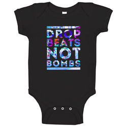 Rap Drop Beats Not Bombs romper Baby One Piece